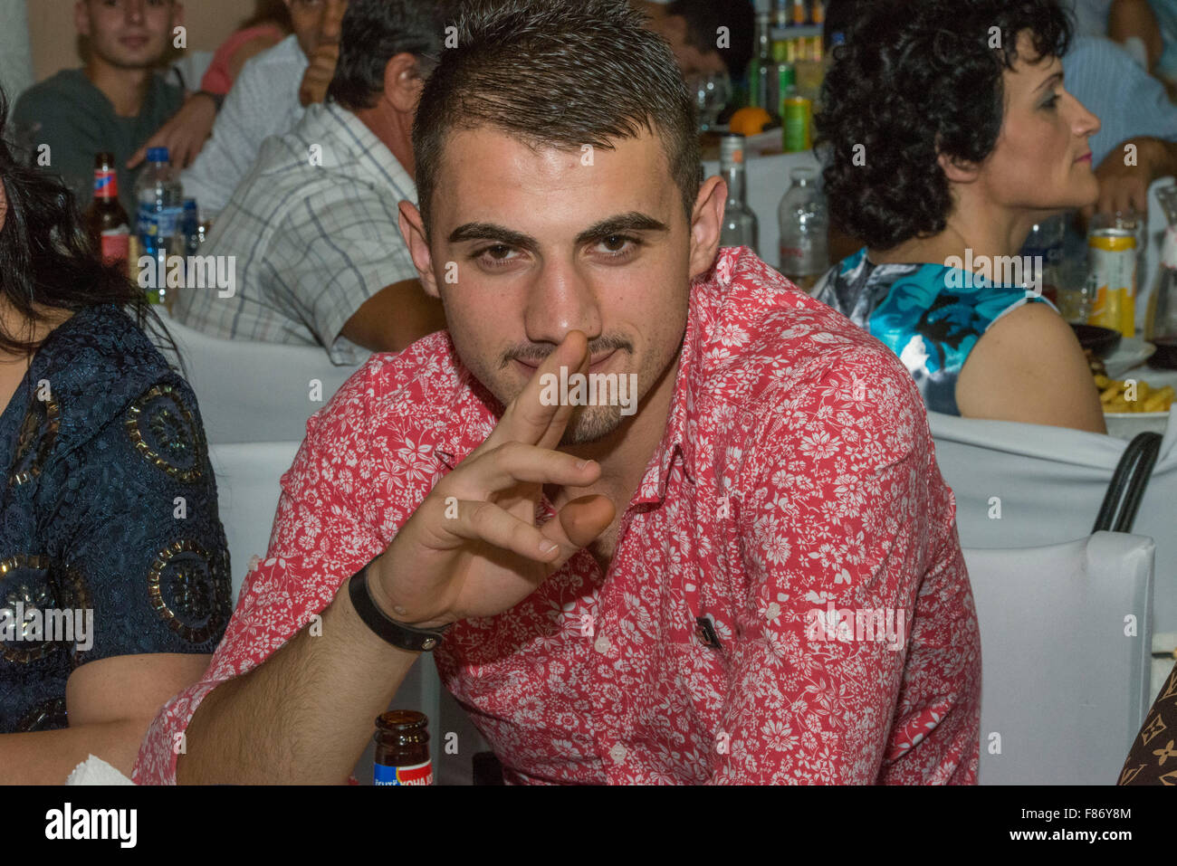 Young Man, Albanian Wedding, Kruja Stock Photo