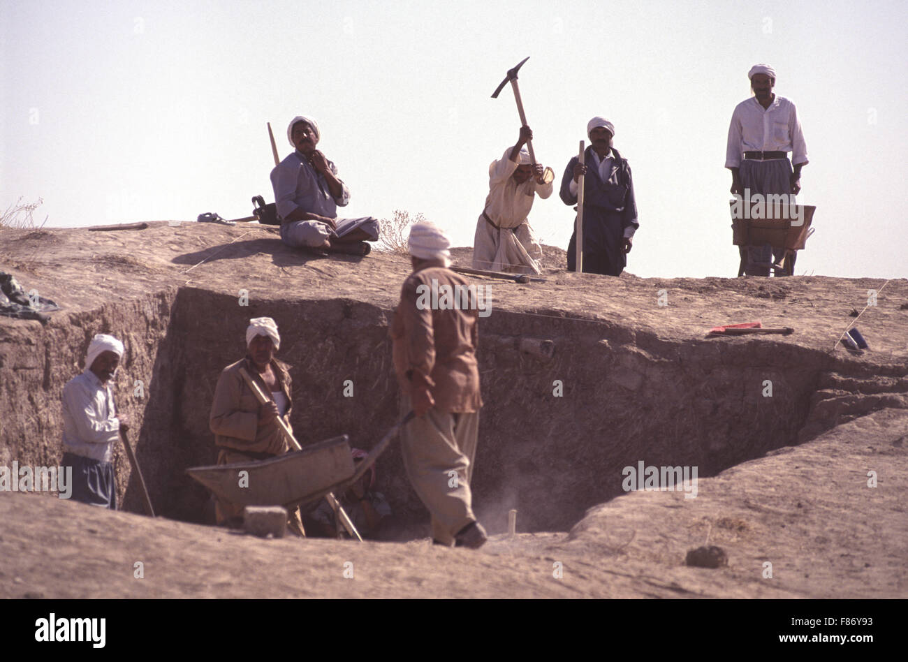 Archaelogical excavations being conducted by the British Museum at the ...