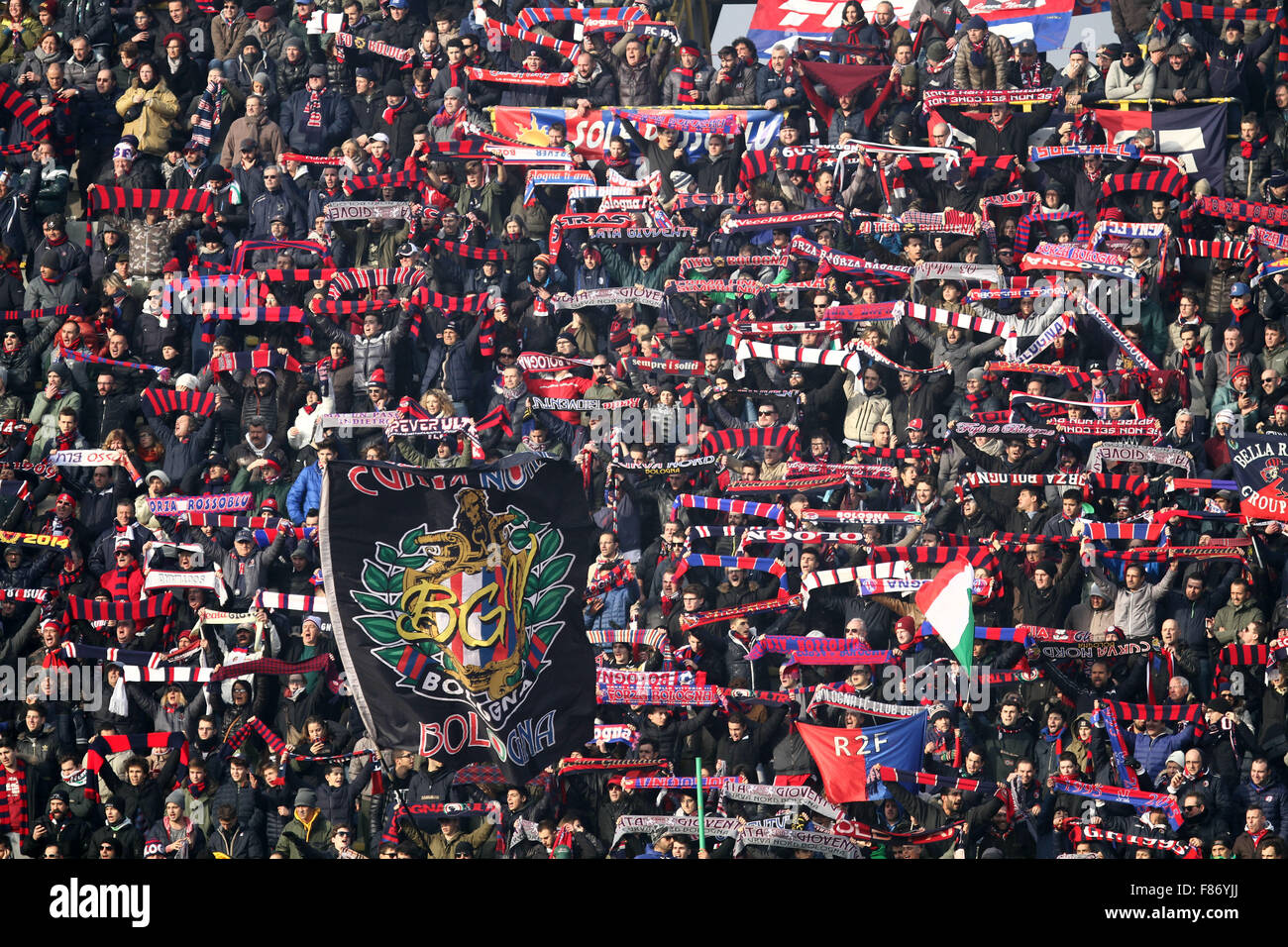 Bologna, Italy. 06th Dec, 2015. Bologna's fans during the Italian Serie
