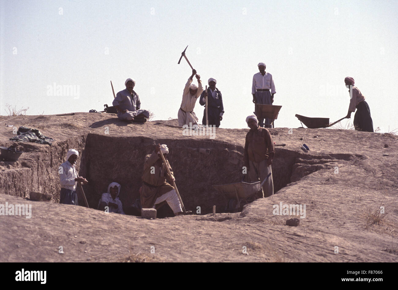 Archaelogical excavations being conducted by the British Museum at the ...