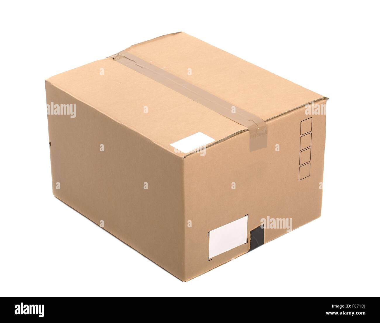 Unopened Cardboard Box Stock Photo