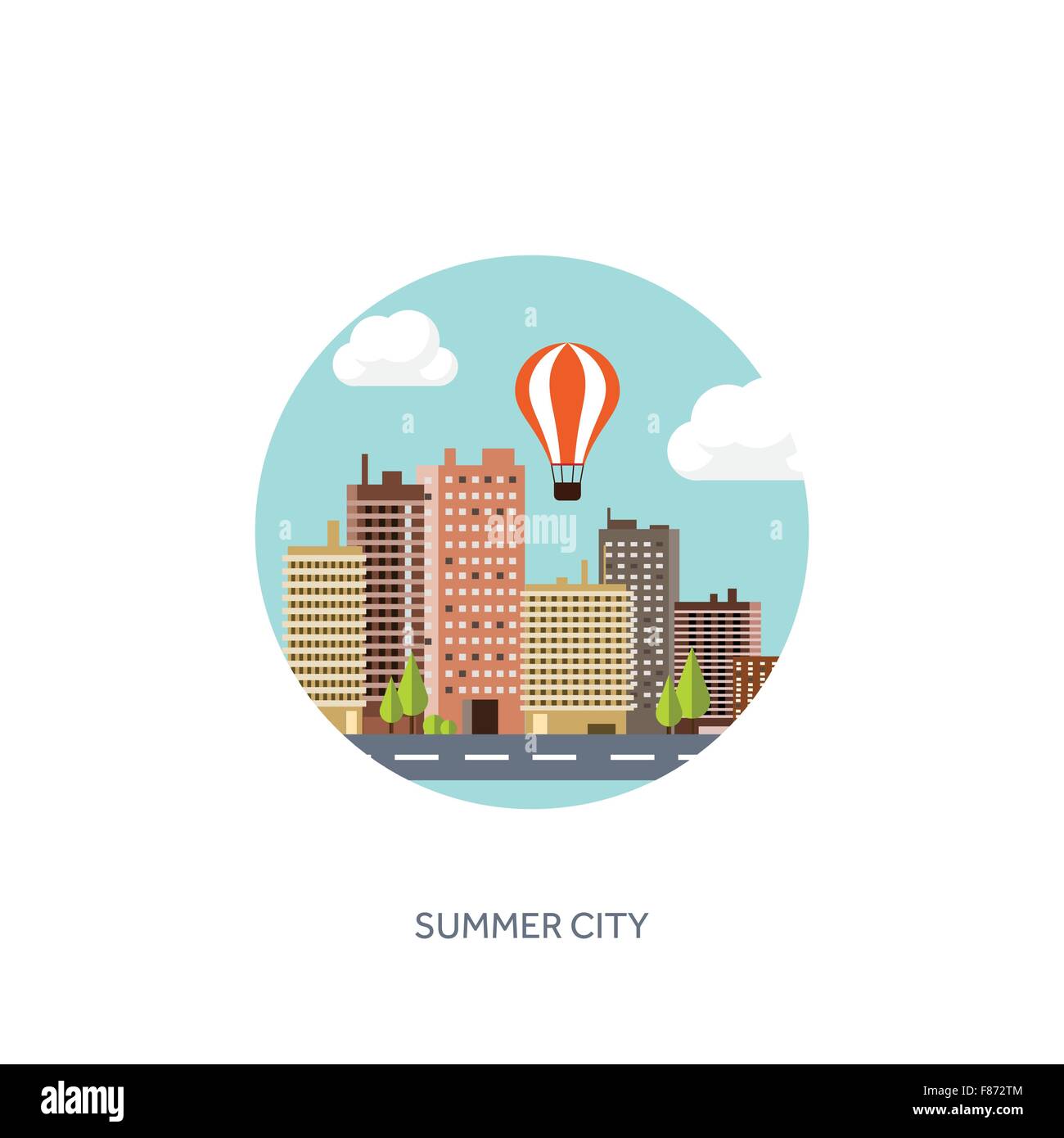 Vector illustration. Set of city silhouettes. Cityscape. Town skyline ...