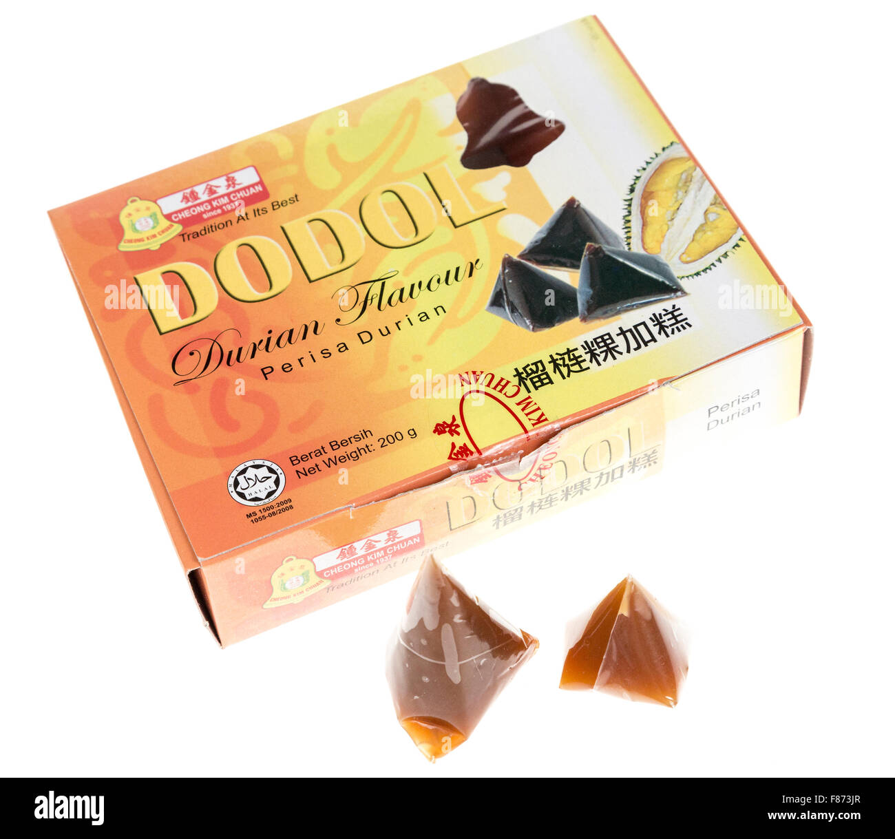 Durian, a speciality of Malaysia, in jelly form Stock Photo Alamy