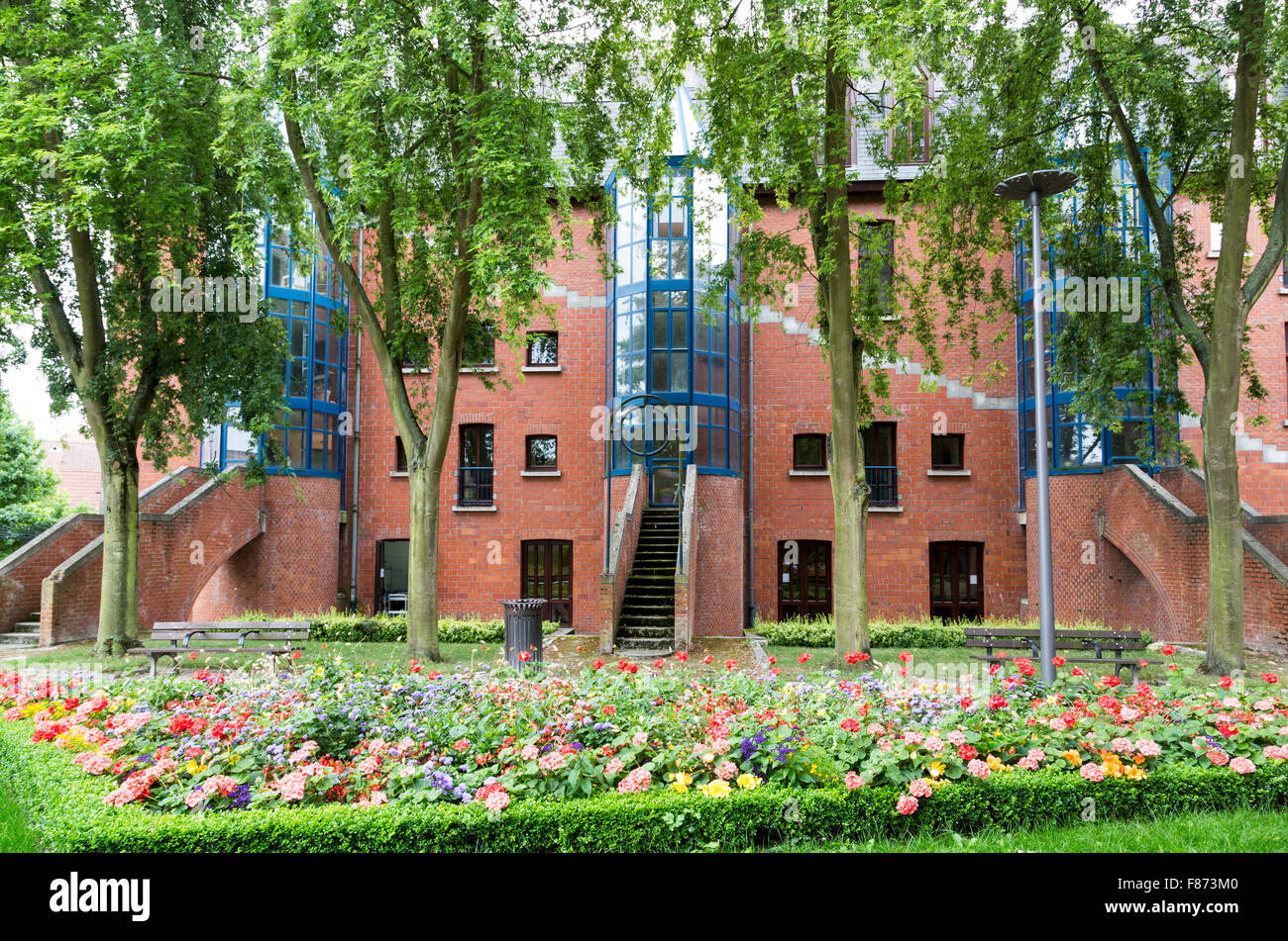 Modern housing conversions, Douai, Nord-Pas-de-Calais, France Stock Photo