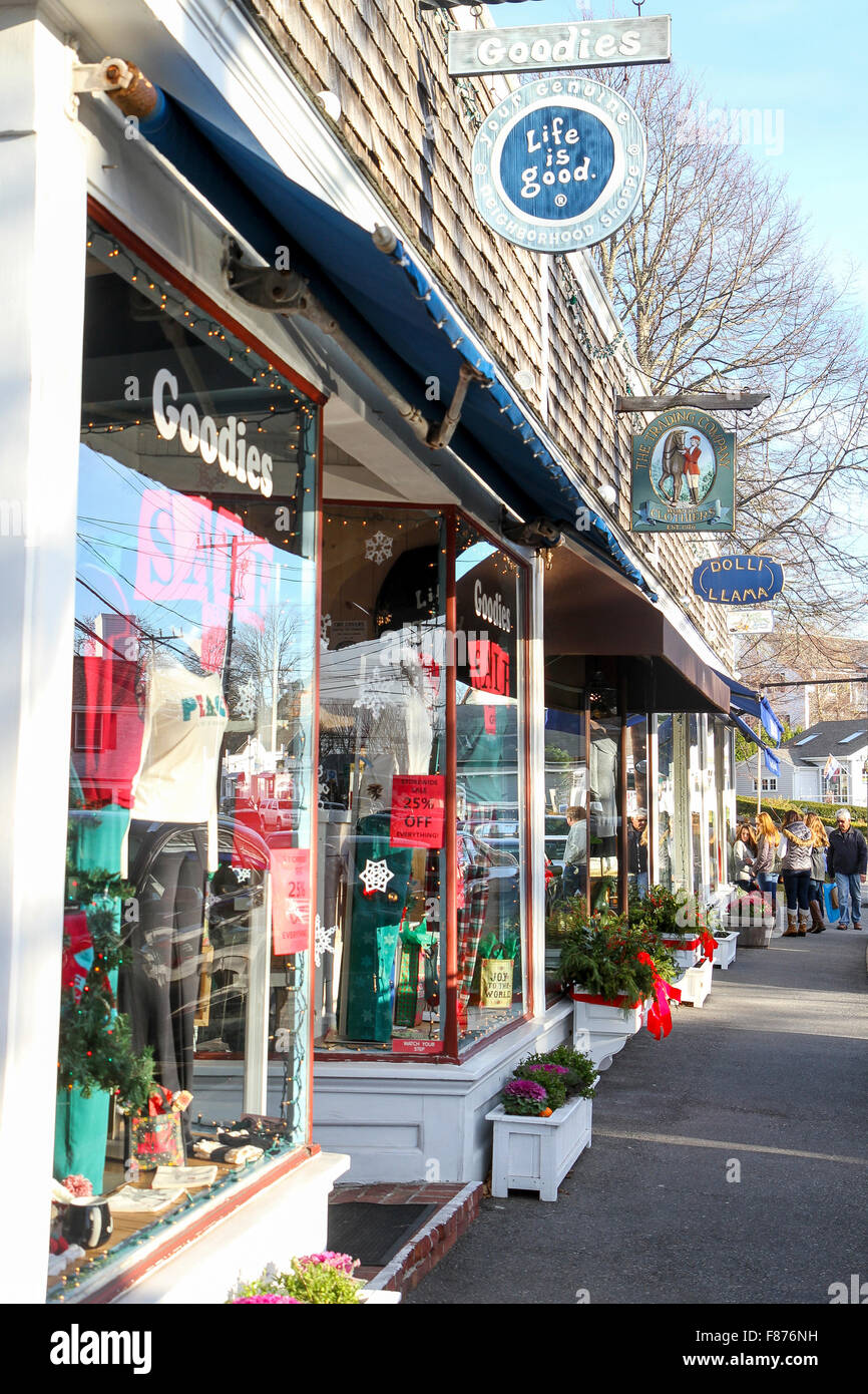 Shops in Chatham, Massachusetts Stock Photo