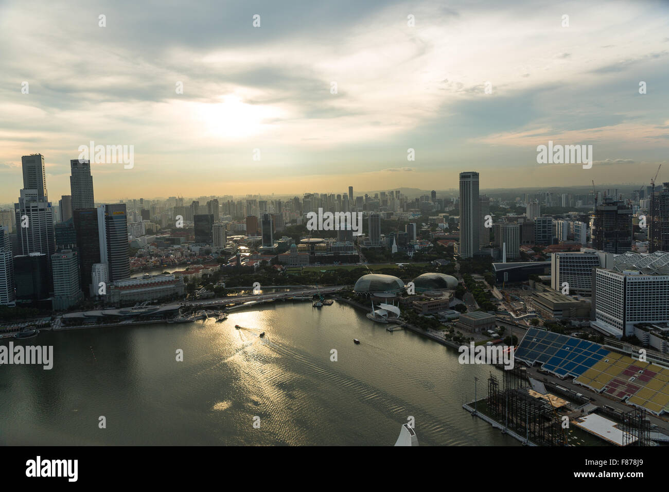 View of Singapore city skyline at sunset Stock Photo - Alamy