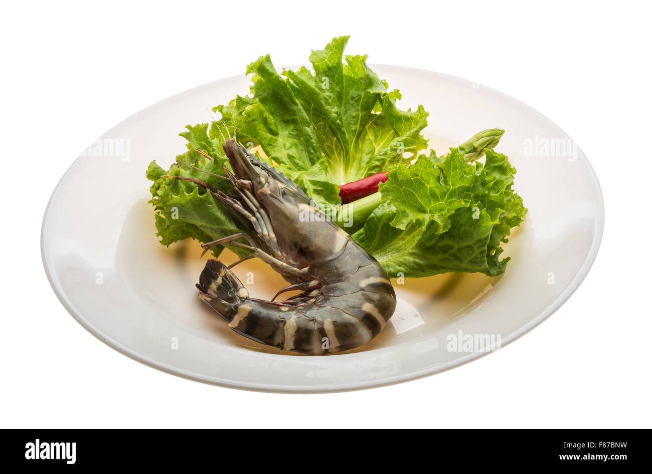 Raw Tiger prawn ready for cooking Stock Photo Alamy