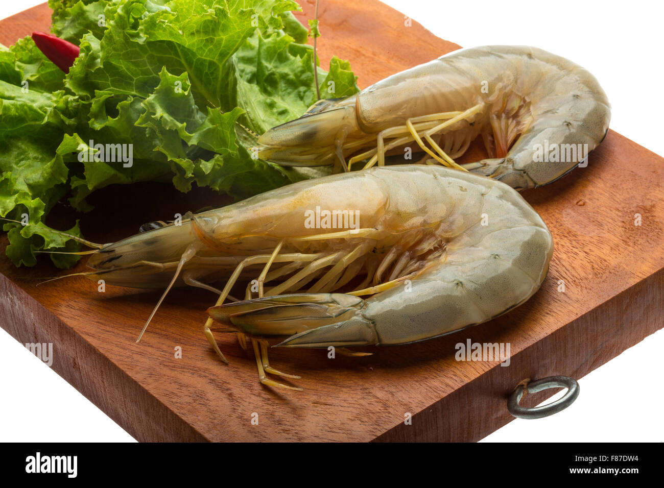Raw Tiger prawn ready for cooking Stock Photo Alamy