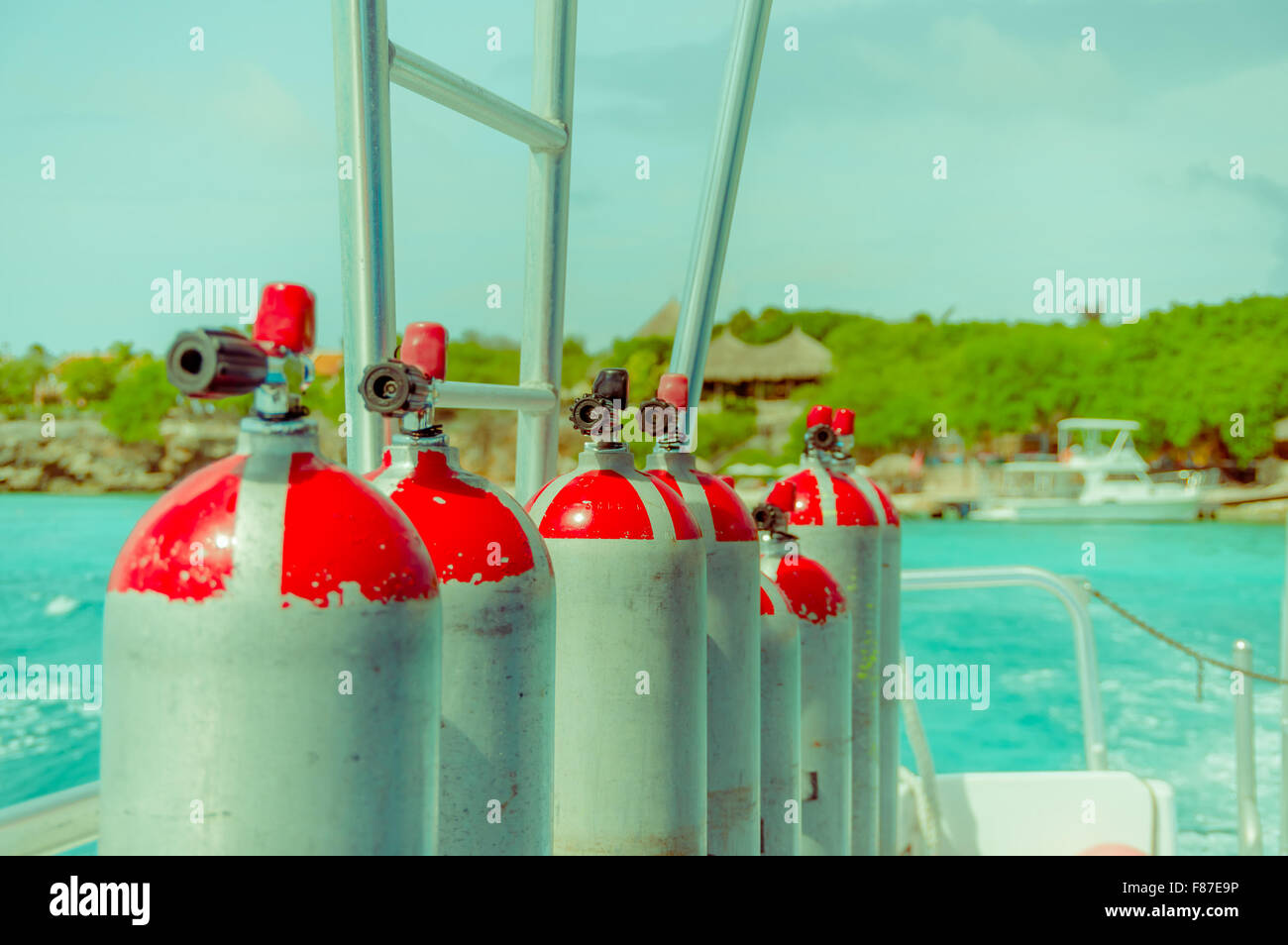 scuba diving air tank Stock Photo Alamy