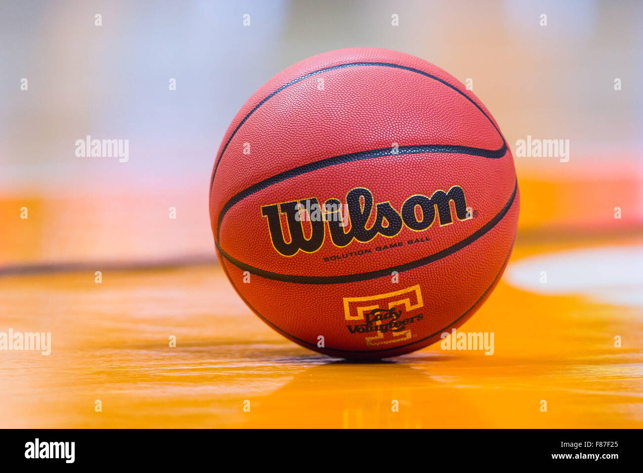 December 6, 2015: The Wilson Lady Vols ball during the NCAA basketball game between the University of Tennessee Lady Volunteers and the Virginia Tech Hokies at Thompson Boling Arena in Knoxville TN Tim Gangloff/CSM Stock Photo