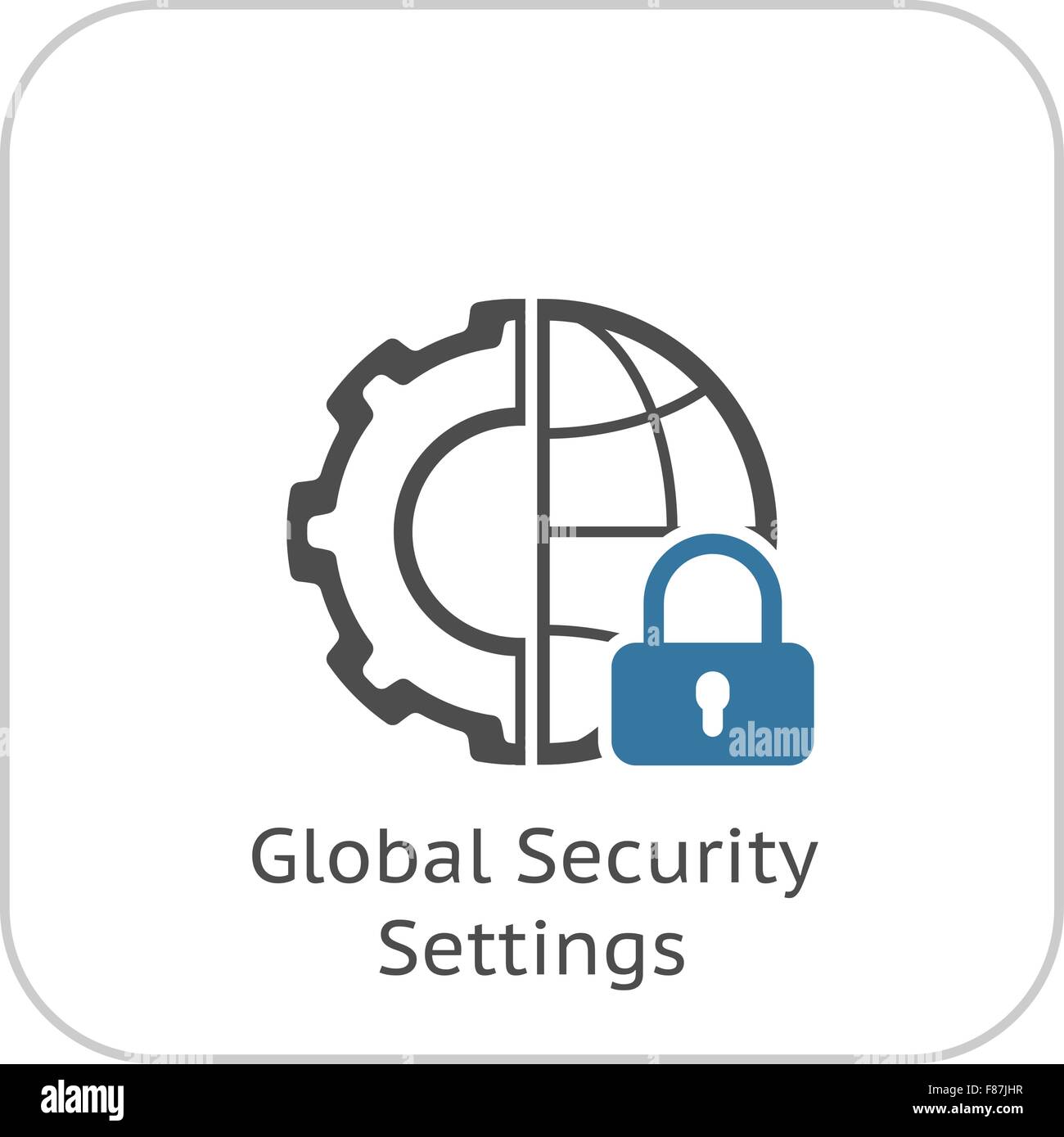 Global network settings icon Stock Vector Images - Alamy