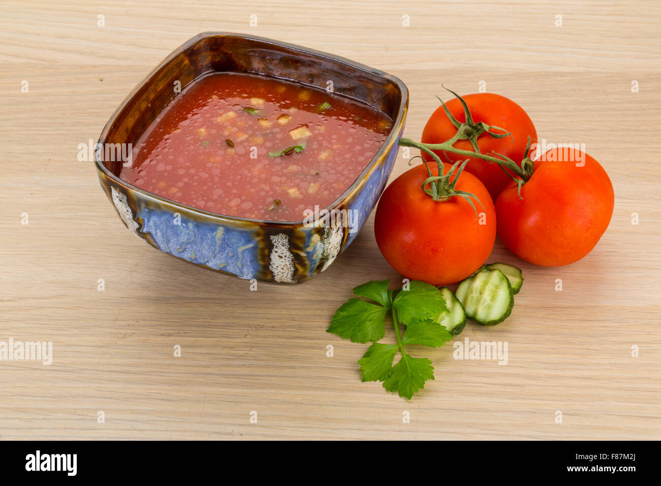 Gaspacho cold Spanish tomato soup Stock Photo Alamy