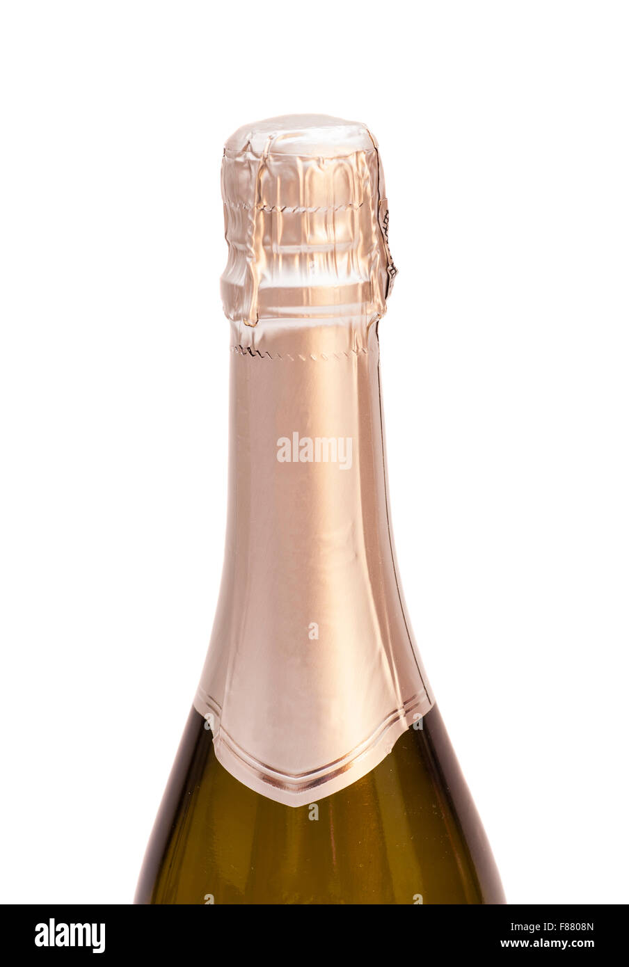 Champagne bottle, isolated on a white background. Stock Photo