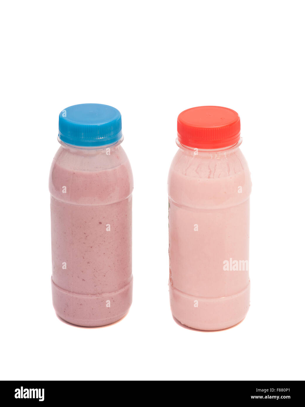 Biotic yogurt drink bottles isolated hires stock photography and