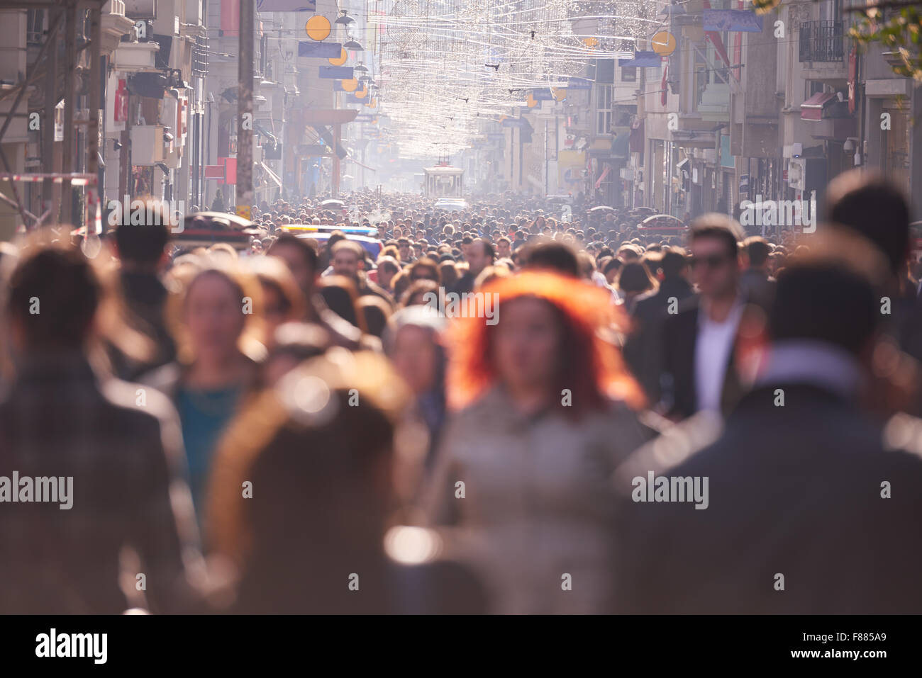 people crowd walking on busy street on daytime Stock Photo - Alamy