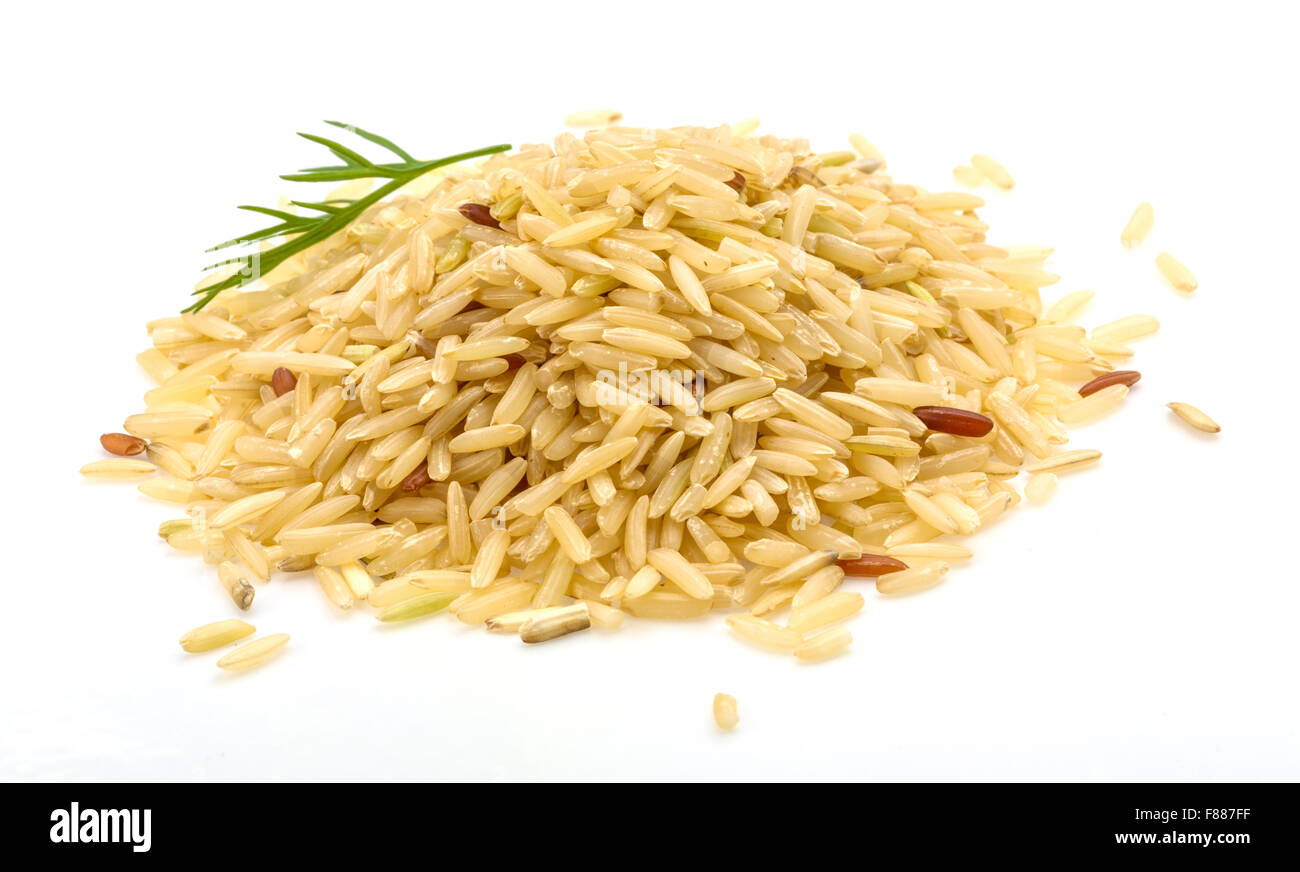 Aw Rice Mix Raw rice mix heap isolated Stock Photo - Alamy