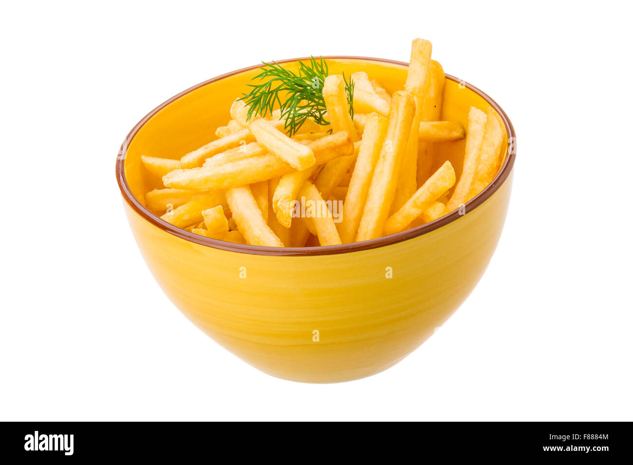 French fries isolated on white background with dill Stock Photo Alamy