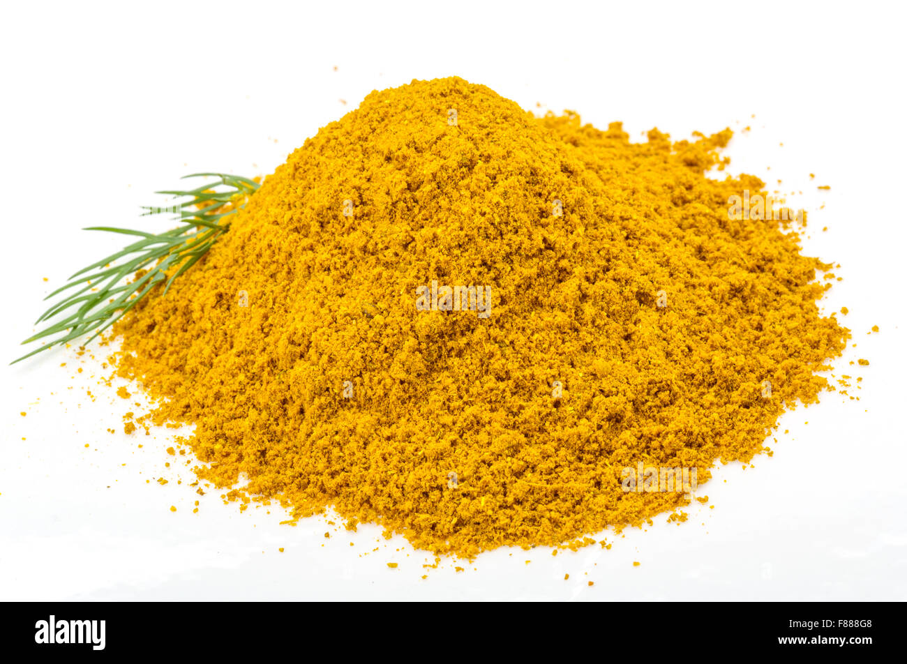 Curry powder with dill isolated Stock Photo Alamy