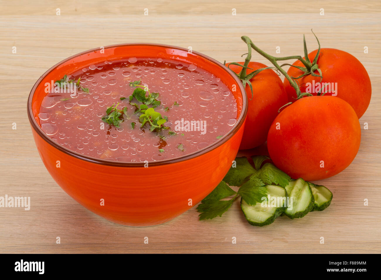 Gaspacho cold Spanish tomato soup Stock Photo Alamy