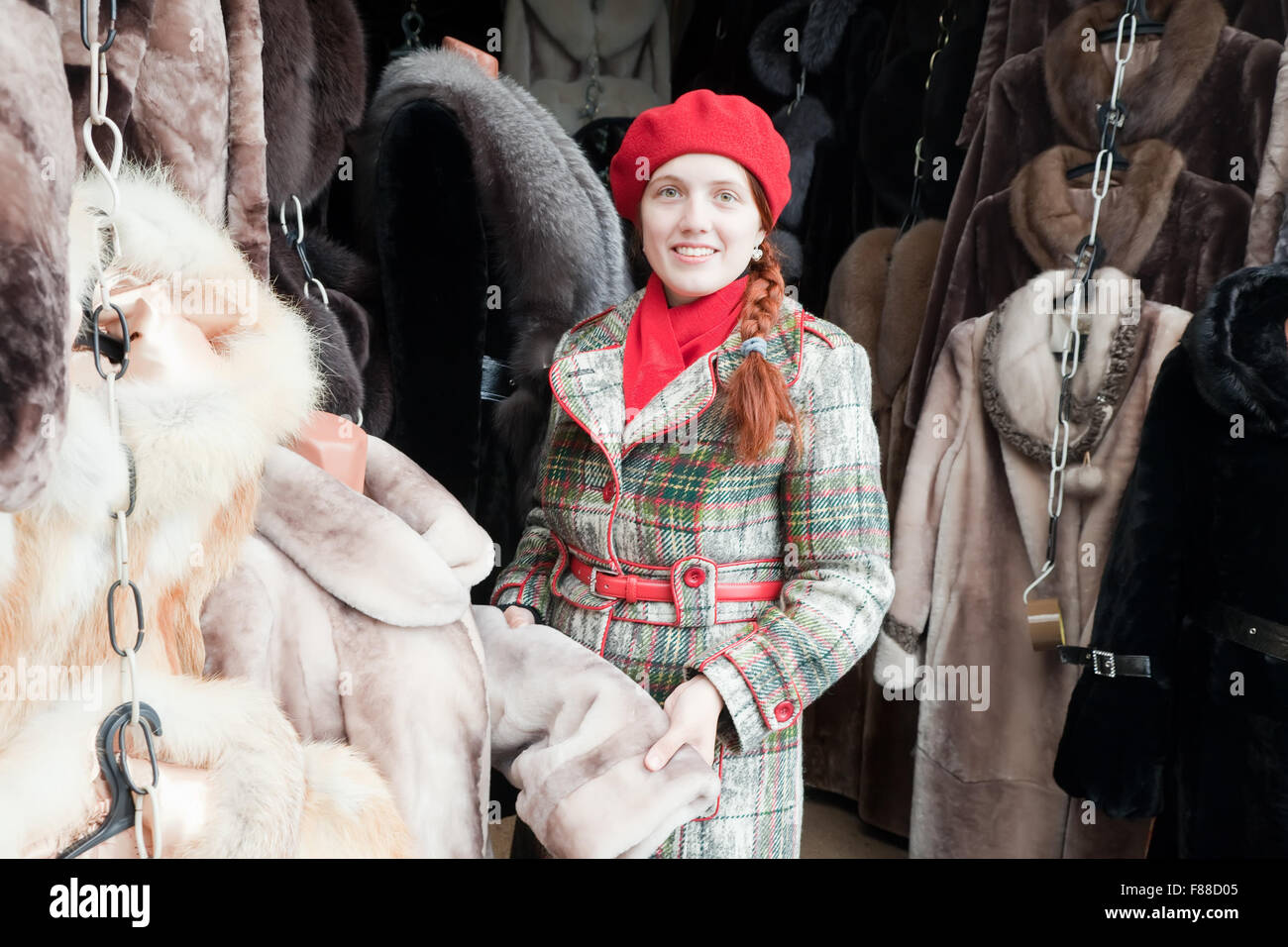 Fur coat clothes market hires stock photography and images Alamy