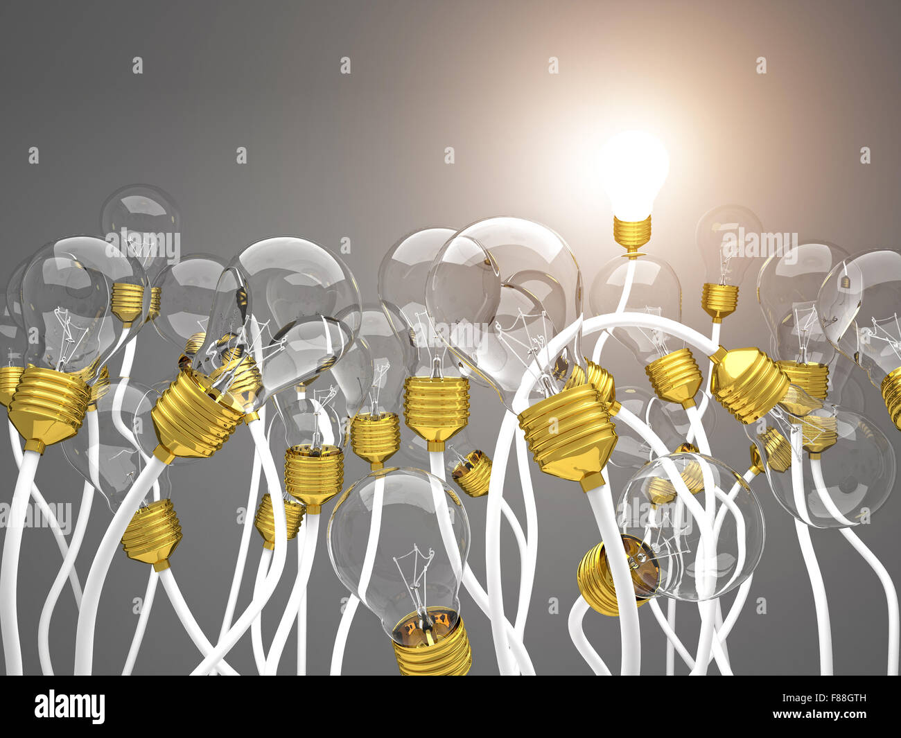3d light bulb background image Stock Photo - Alamy