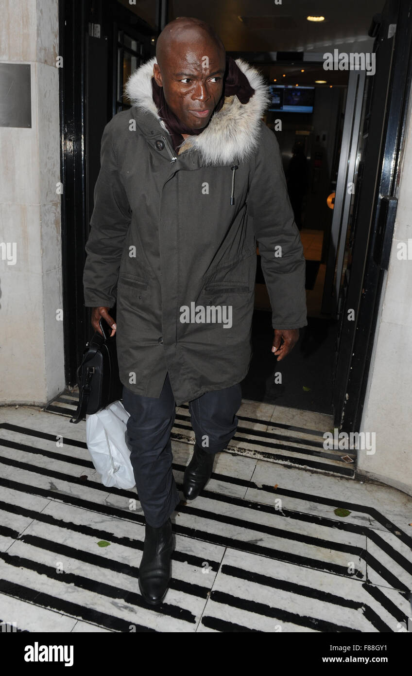 celebrities seen at BBC Radio One and Two Studios in London  Featuring: Seal, Henry Olusegun Adeola Samuel Where: London, United Kingdom When: 06 Nov 2015 Stock Photo