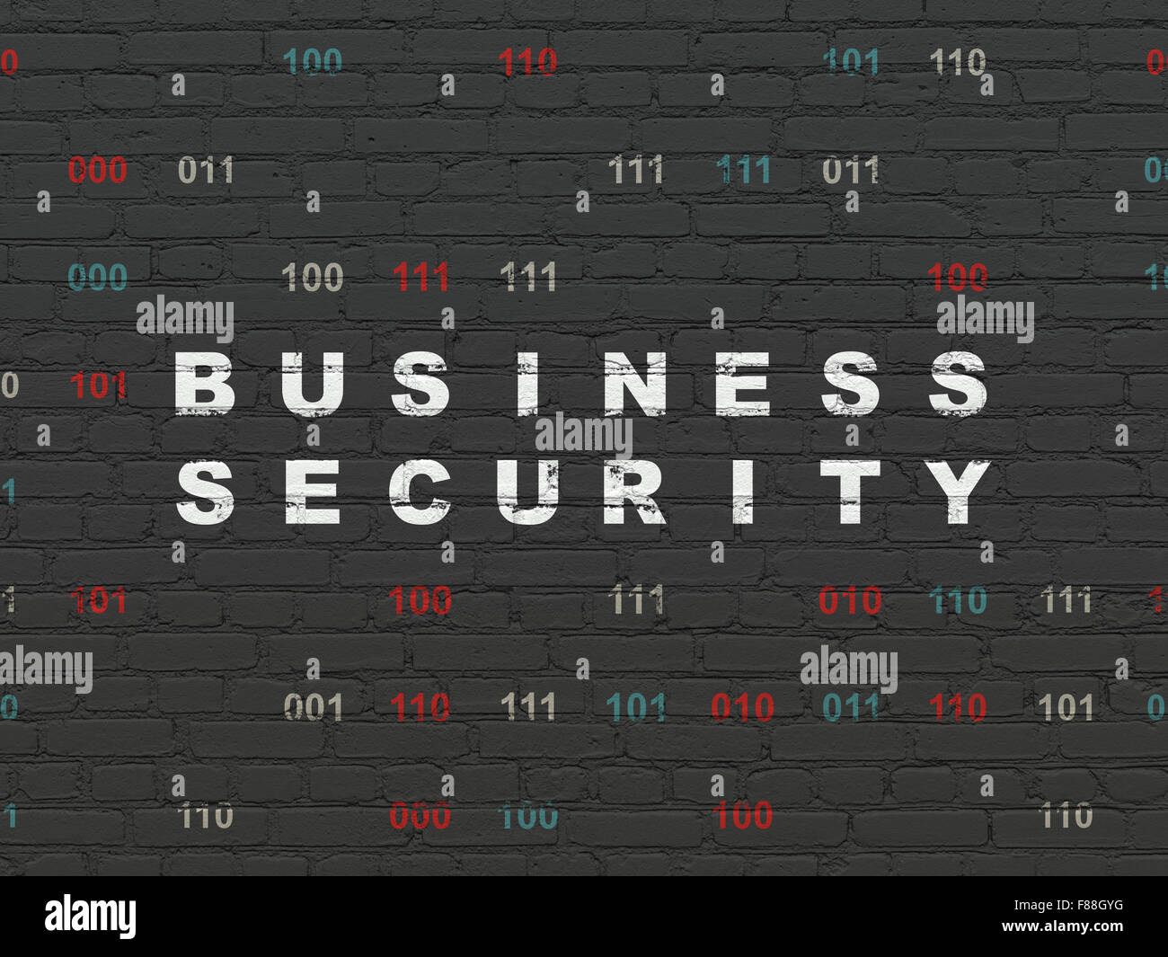 Protection concept: Business Security on wall background Stock Photo ...