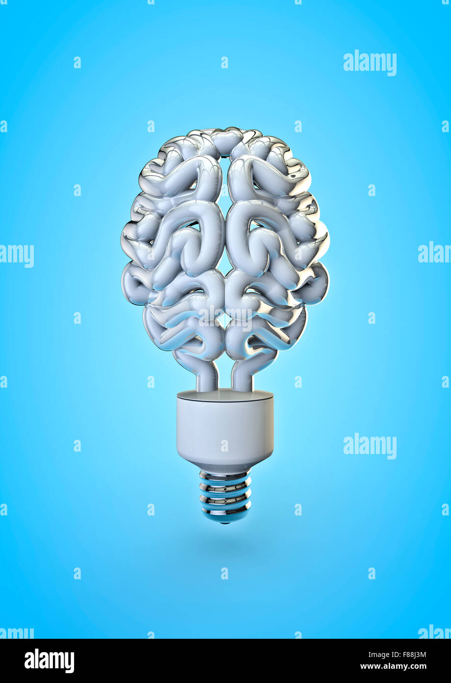 Chrome brain 3d render brain hi-res stock photography and images - Alamy