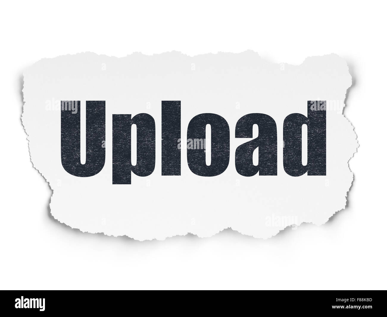 Web development concept: Upload on Torn Paper background Stock Photo