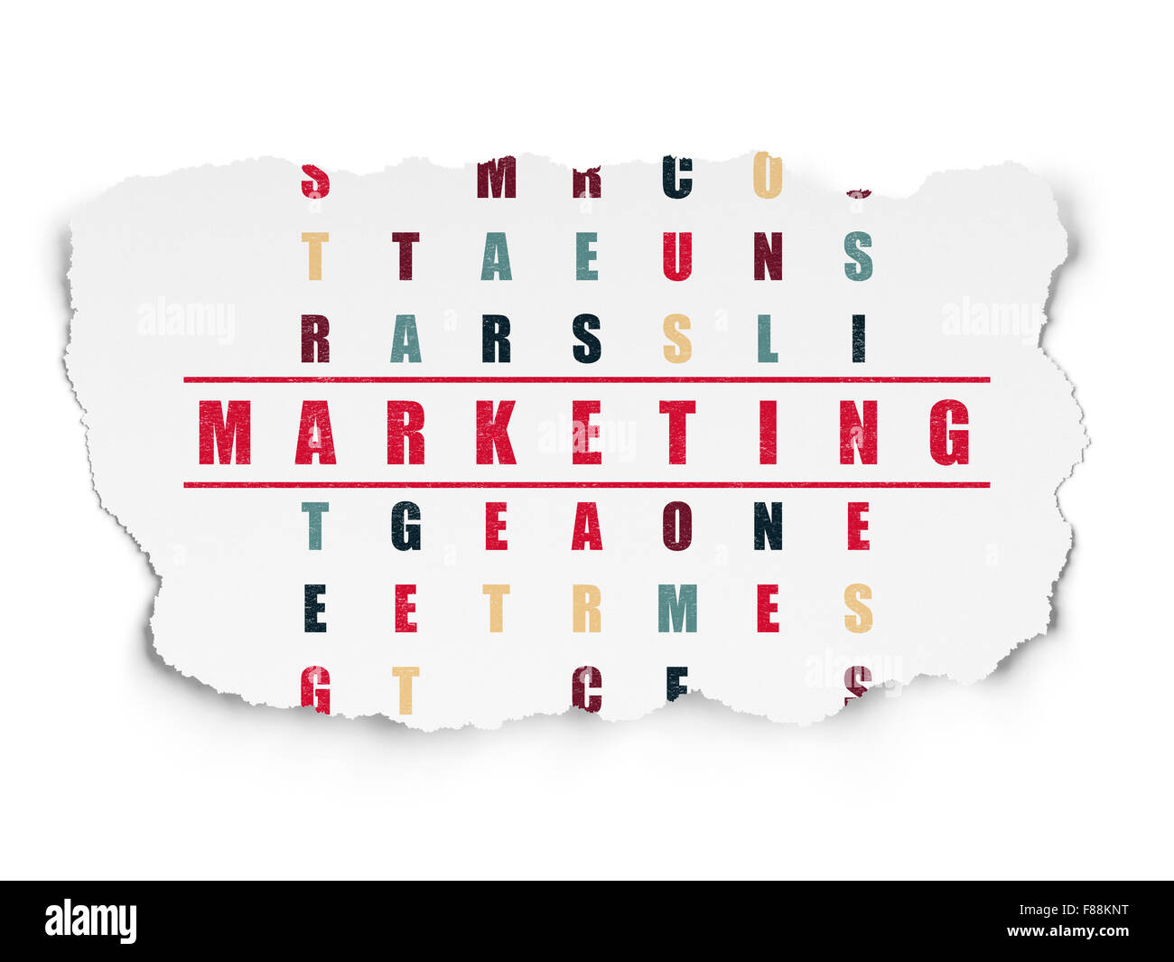 Advertising concept: Marketing in Crossword Puzzle Stock Photo - Alamy