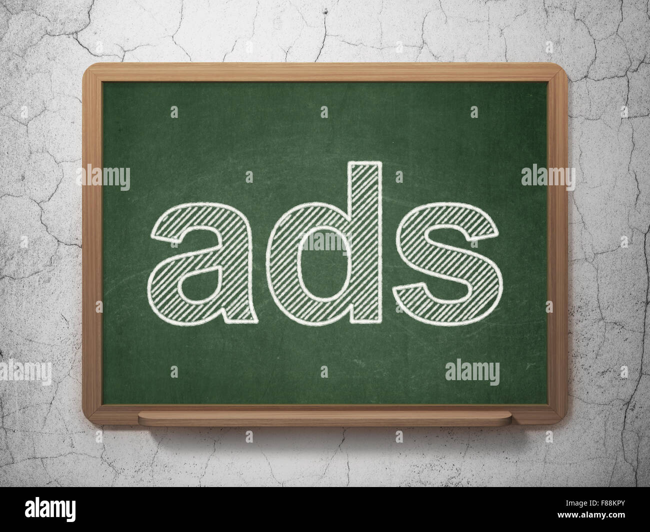 Advertising concept: Ads on chalkboard background Stock Photo - Alamy
