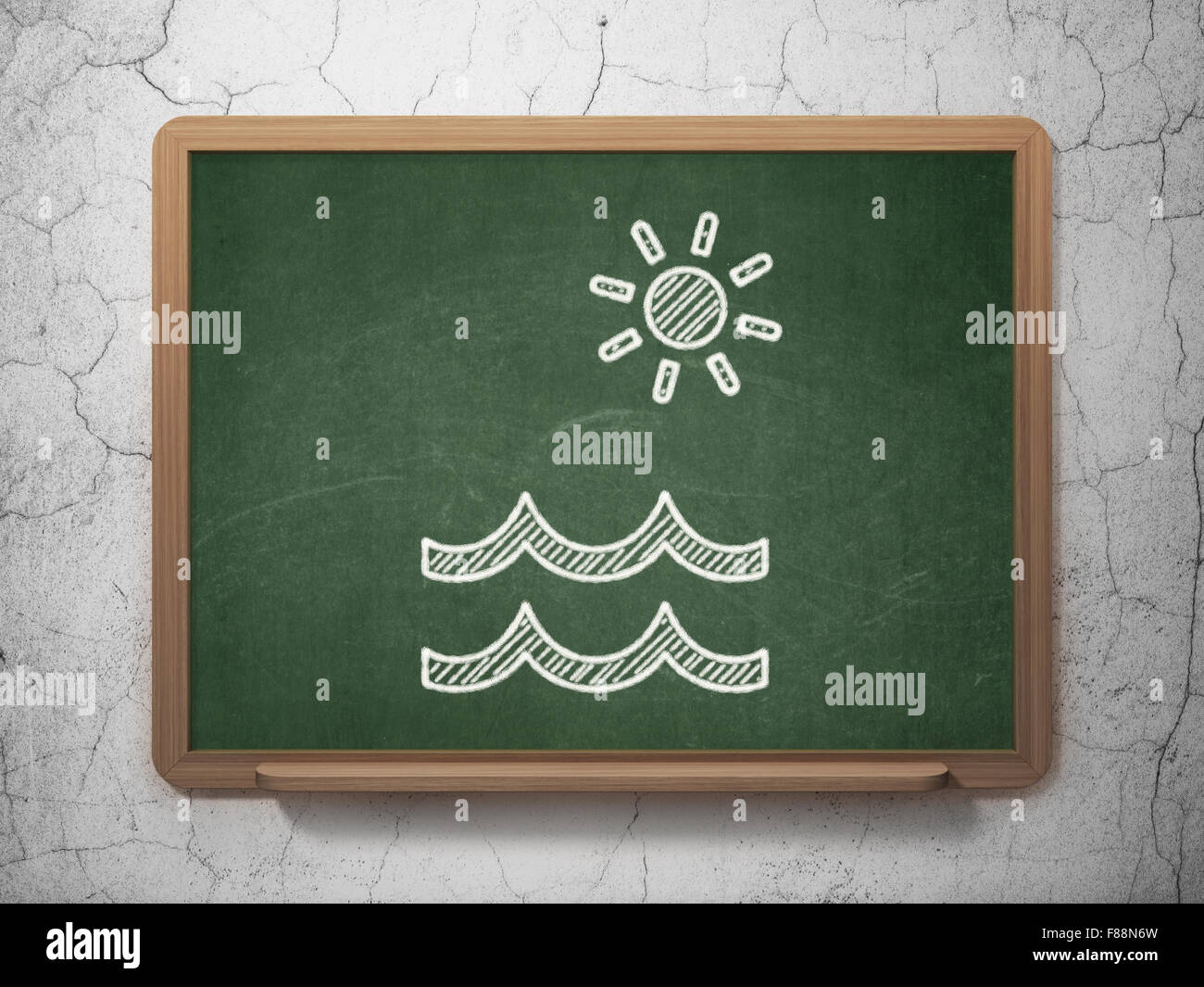 Vacation concept: Beach on chalkboard background Stock Photo - Alamy