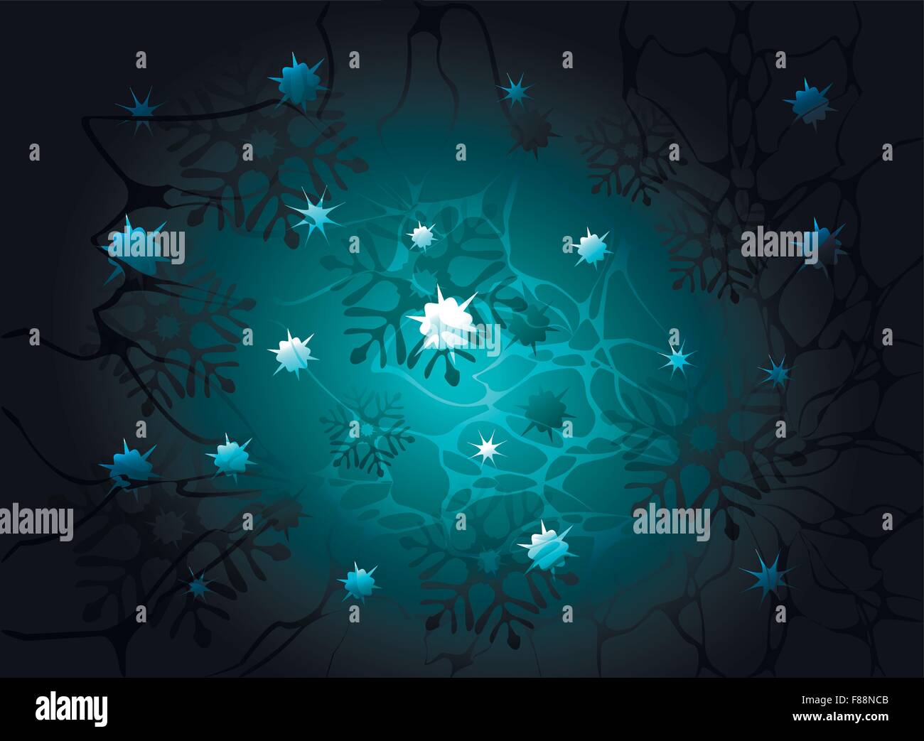 Snowflakes and stars on a night background. EPS10 vector illustration ...