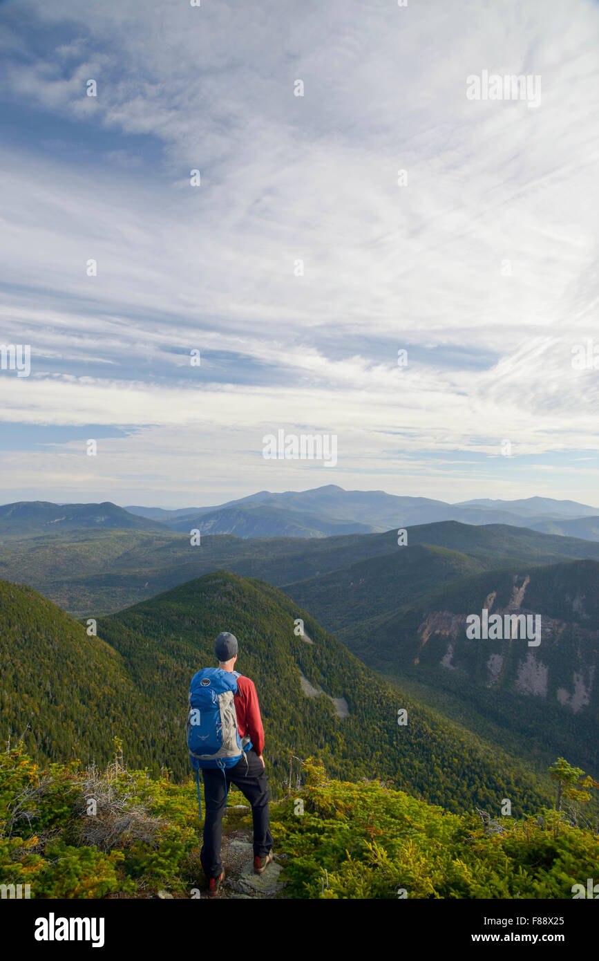 View of Mount Washington from Signal Ridge trail at sunrise, White Mountain National Forest, New Hampshire Stock Photo