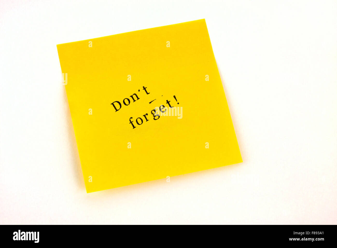 Post it Do not forget Stock Photo