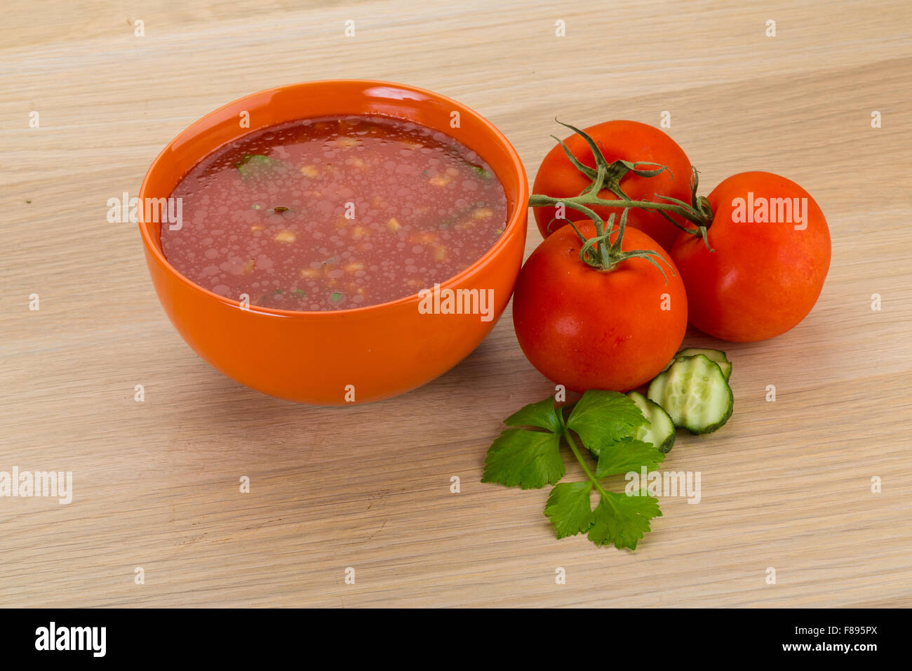 Gaspacho cold Spanish tomato soup Stock Photo Alamy