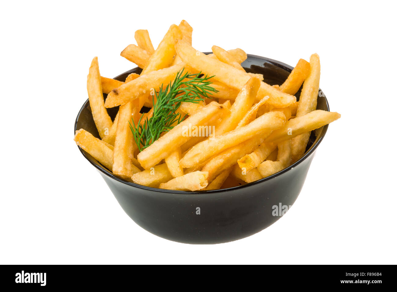 French fries isolated on white background with dill Stock Photo Alamy