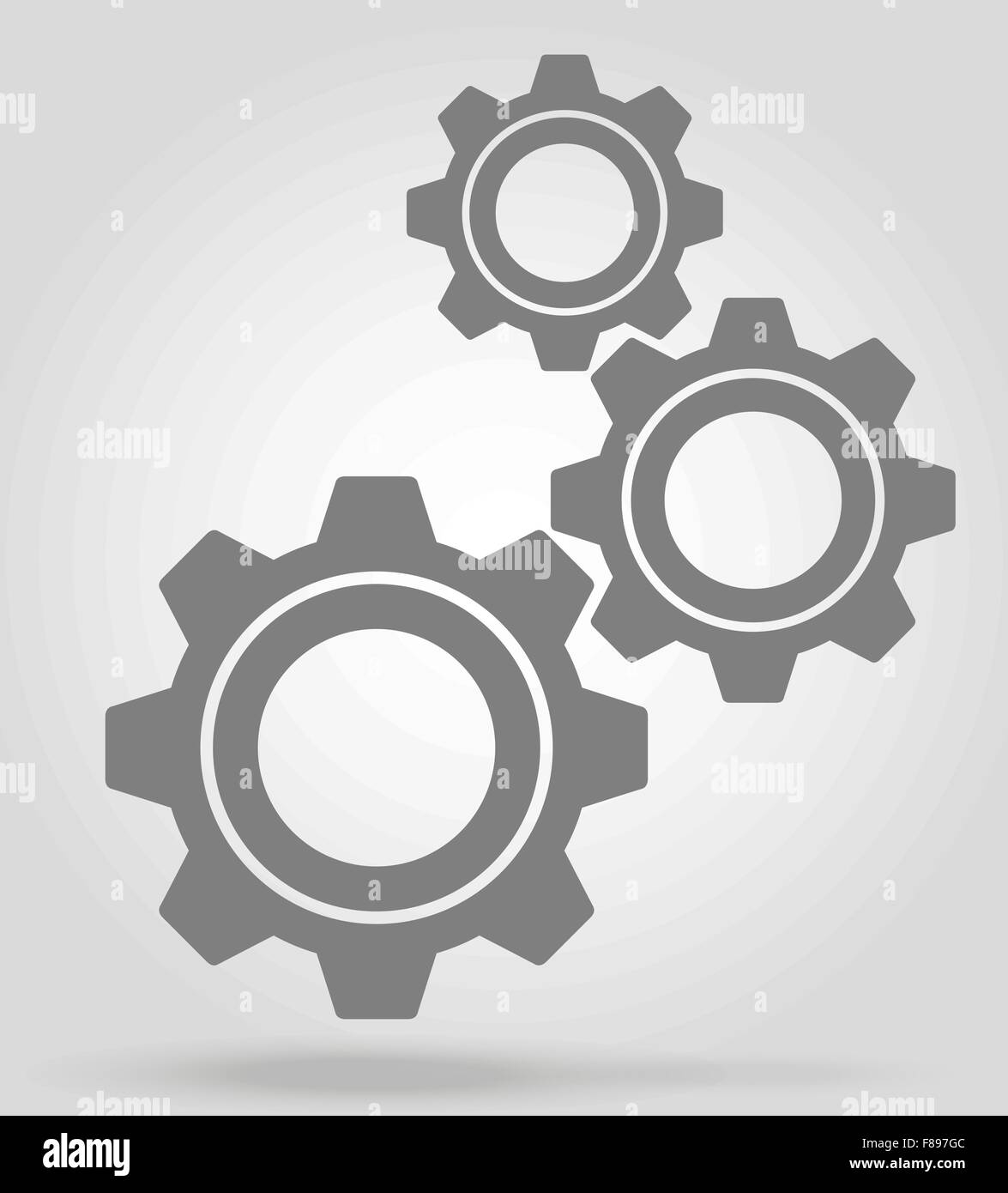 icon gear vector illustration isolated on gray background Stock Vector ...