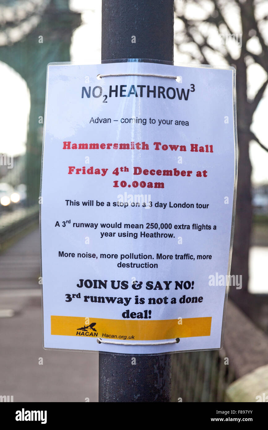 London, Hammersmith A flier on Hammersmith Bridge for support against a