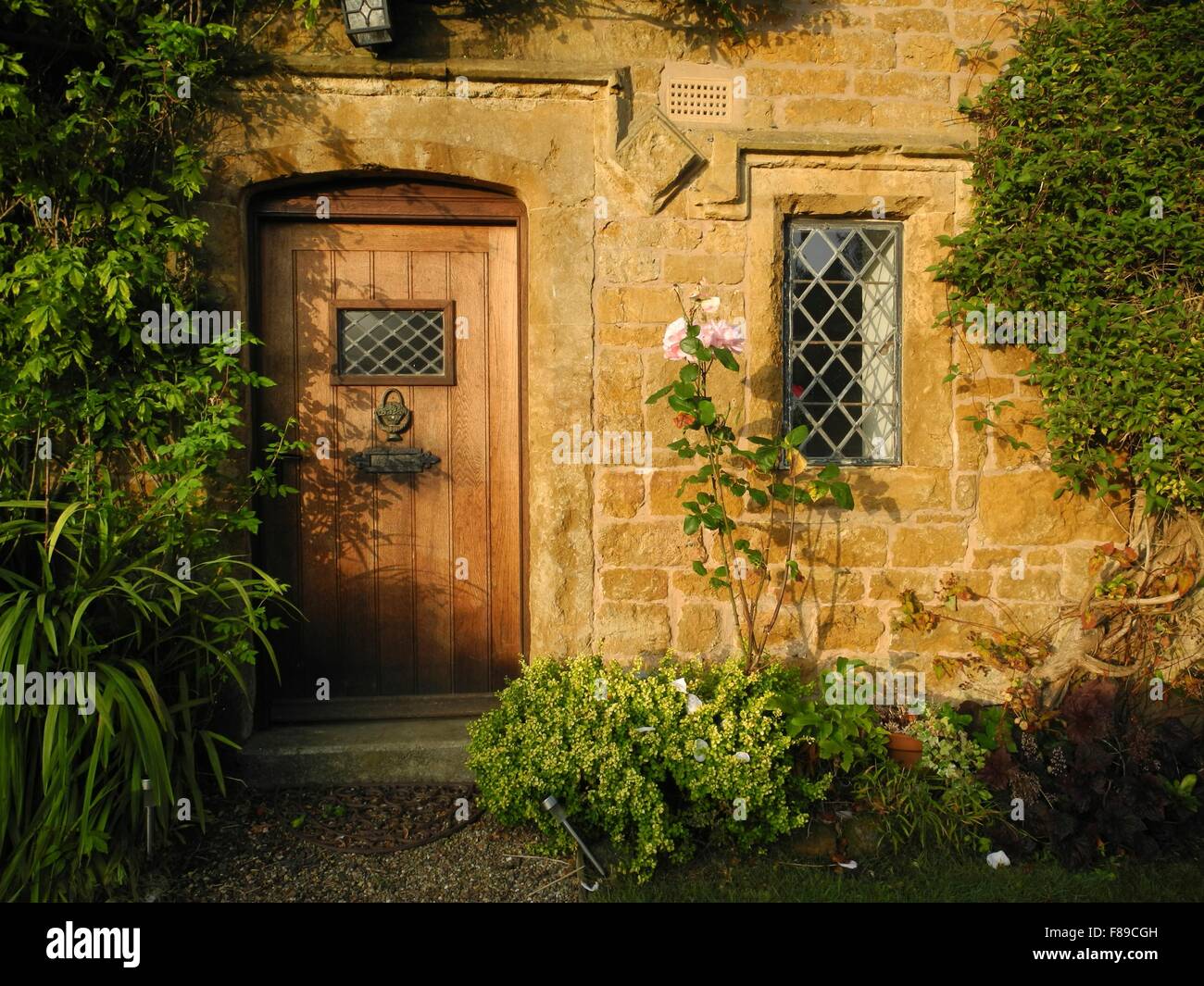 Cotswold stone cottage Great Tew Chipping Norton Oxfordshire Stock Photo