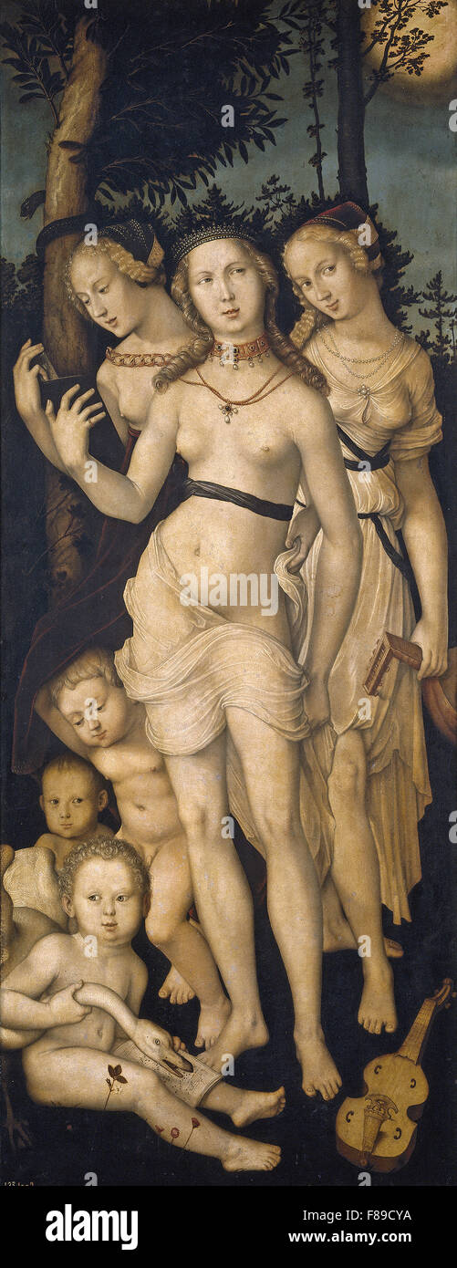 Hans Baldung Grien  - Harmony, or The Three Graces Stock Photo