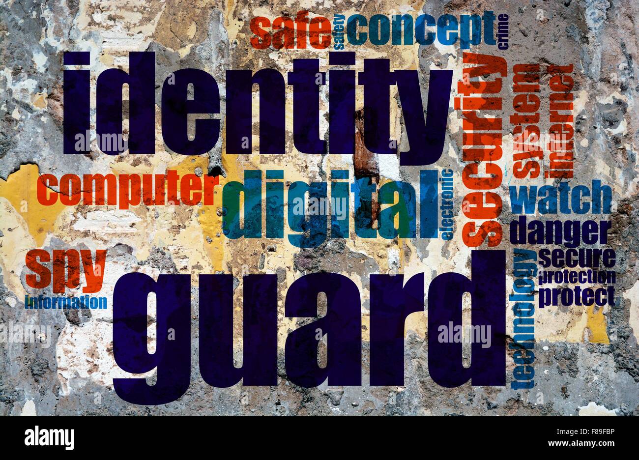 Web crime word cloud grunge concept Stock Photo - Alamy