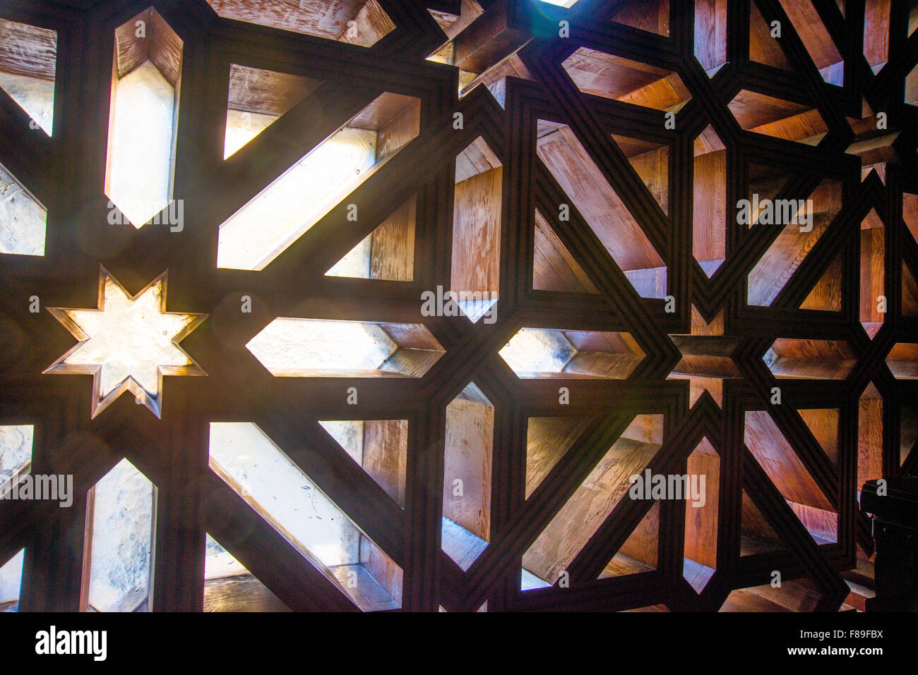 Lattice window. Mosque-cathedral, Cordoba, Spain. Stock Photo