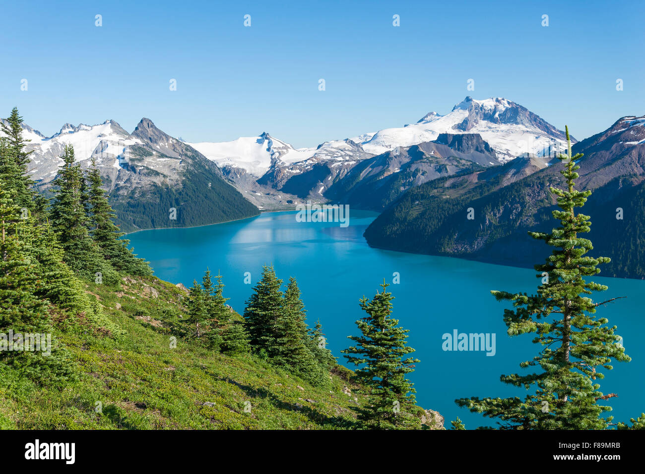 Panoramic view of Garibaldi Lake, Garibaldi Provincial Park, British