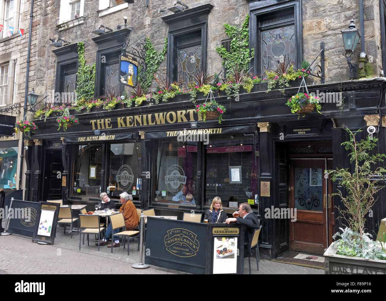 The Kenilworth,Pub Rose St,Edinburgh City Centre,Scotland,UK Stock Photo