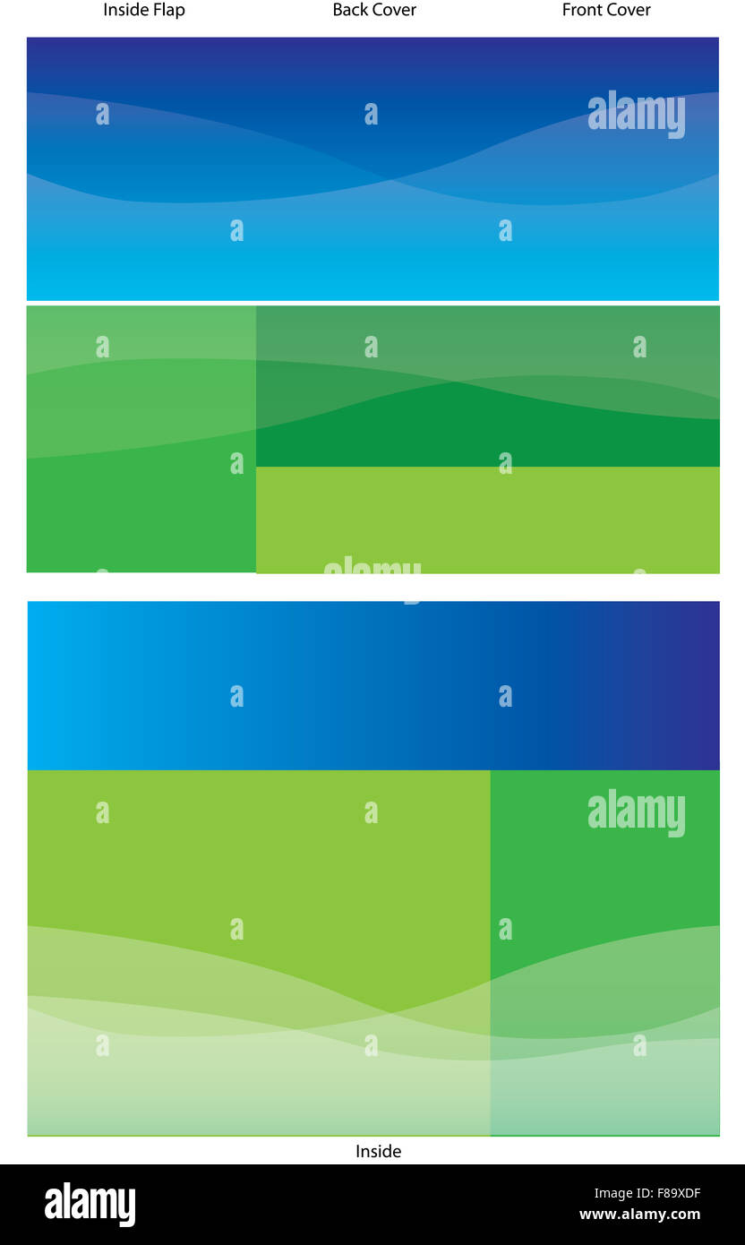 Blue green trifold brochure hi-res stock photography and images - Alamy