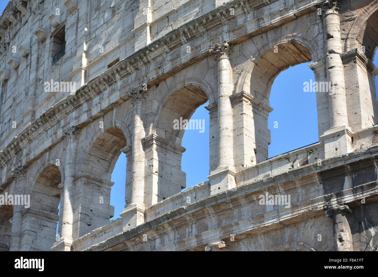 Coliseum, the most famous landmark of Rome Stock Photo