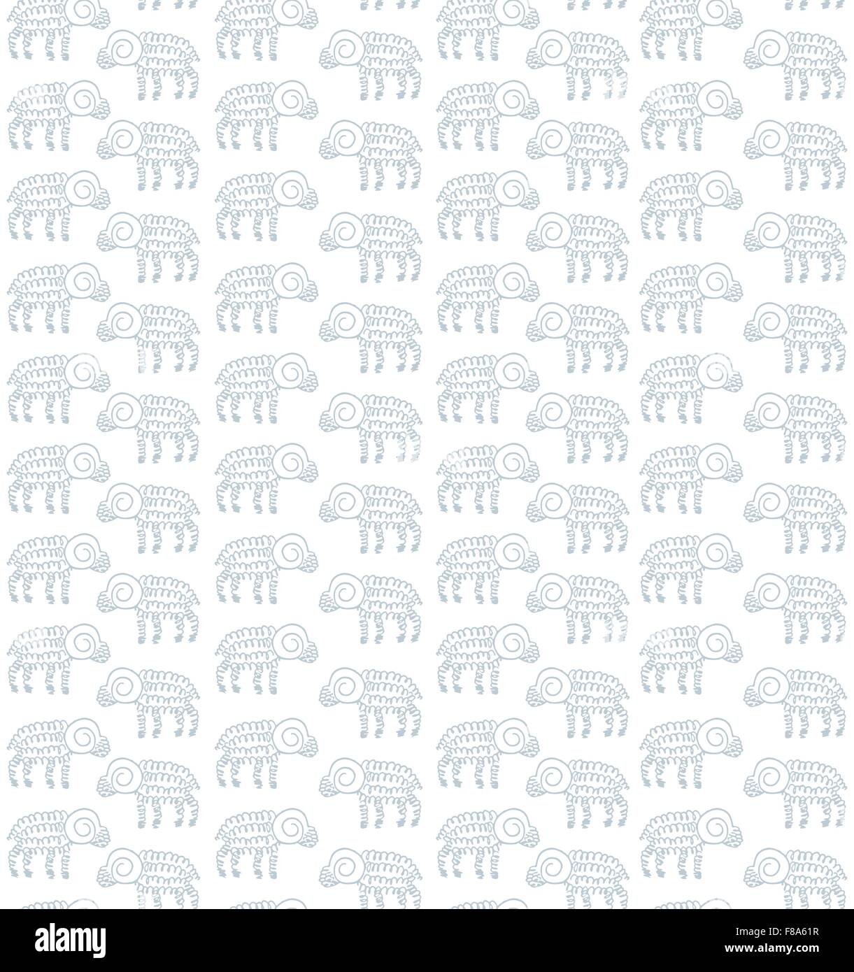 seamless pattern lamb Doodle Stock Vector Image & Art - Alamy