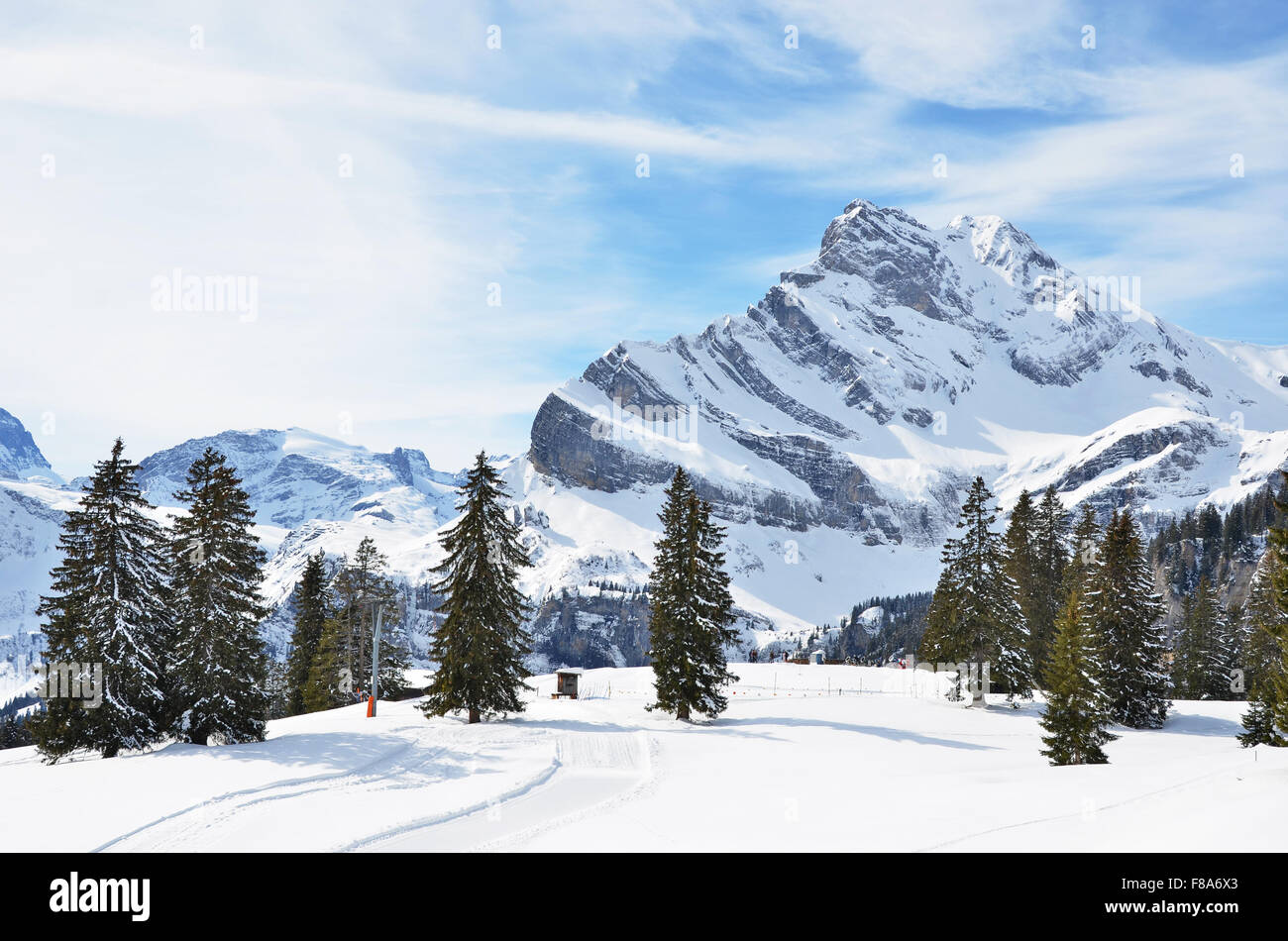 Winter in the Swiss Alps Stock Photo - Alamy