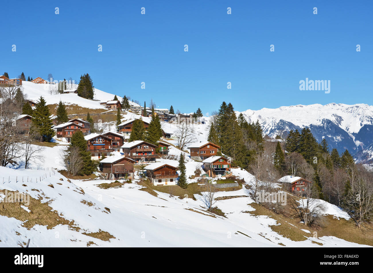 Winter in the Swiss Alps Stock Photo - Alamy